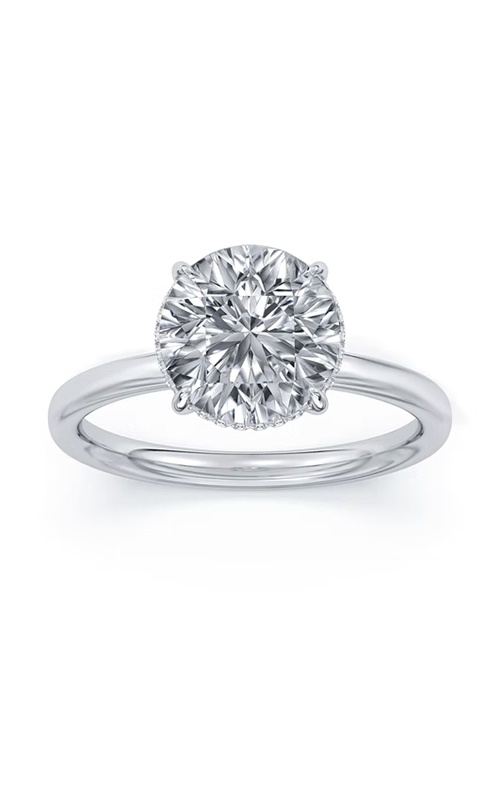 Centurion 14k White Gold 100 Facets 3.05ct E VS1 Round Center .10ctw Round Lab Grown Diamond Hidden Halo Engagement Ring RG055388-RD-H3C-WLG14-7