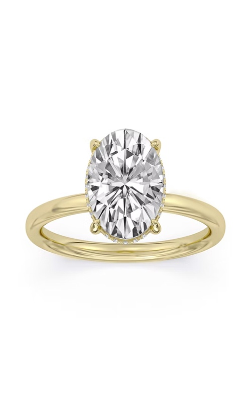 Centurion 14k Yellow Gold 100 Facets 2.01ct E VS2 Center and .09ctw Round Lab Grown Diamond Hidden Halo Engagement Ring RG055388-OV-H2C-YLG14-7