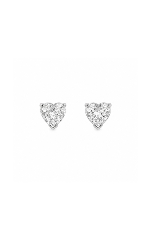 Albert's 14k White Gold 1.44ctw Heart F SI2 Diamond Stud Earrings EHS150X2W