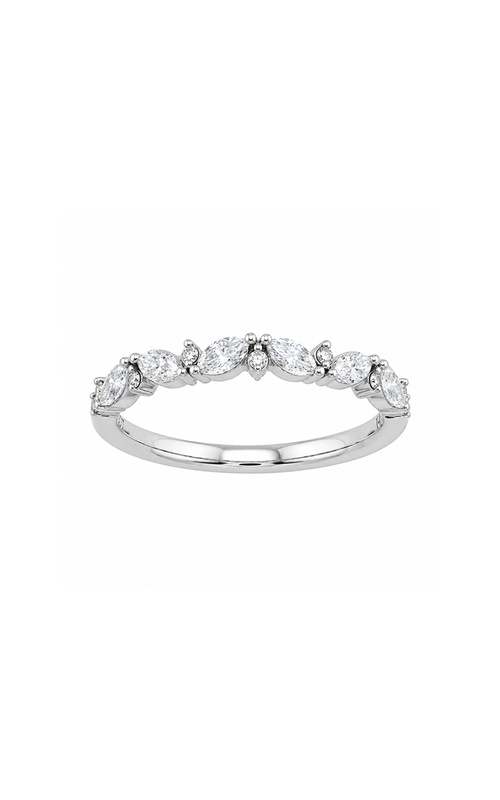 Perfect Love 14k White Gold 1/4ctw Marquise and Round Diamond Wedding Band RG16923-4WB