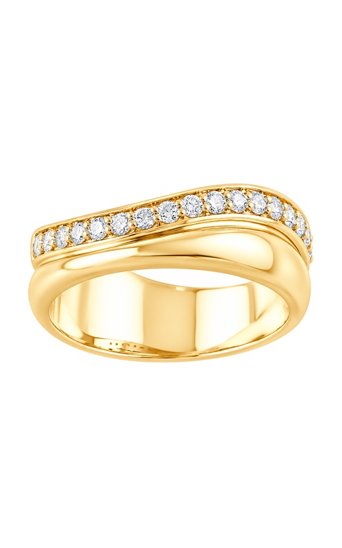 Perfect Love 14k Yellow Gold .33ctw Diamond Curved Wedding Band RG16839-4YB