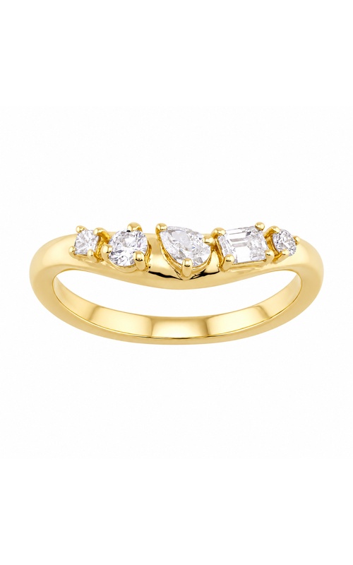 Perfect Love 14k Yellow Gold 3/8ctw Multi Shaped Diamond Wedding Band