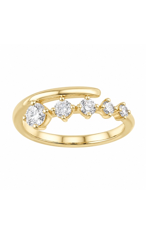 Perfect Love 14k Yellow Gold 5/8ctw 5 Stone Diamond Wedding Band