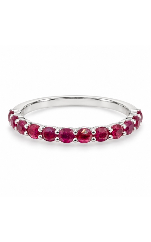 Albert's 14k White Gold .96ctw Oval Ruby East West Fancy Cut Band AJ-R22257WG