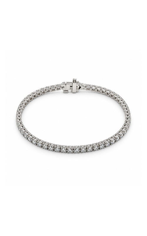 Albert's 14k White Gold 7'' 3ctw Round G-H SI1 Diamond Tennis Bracelet