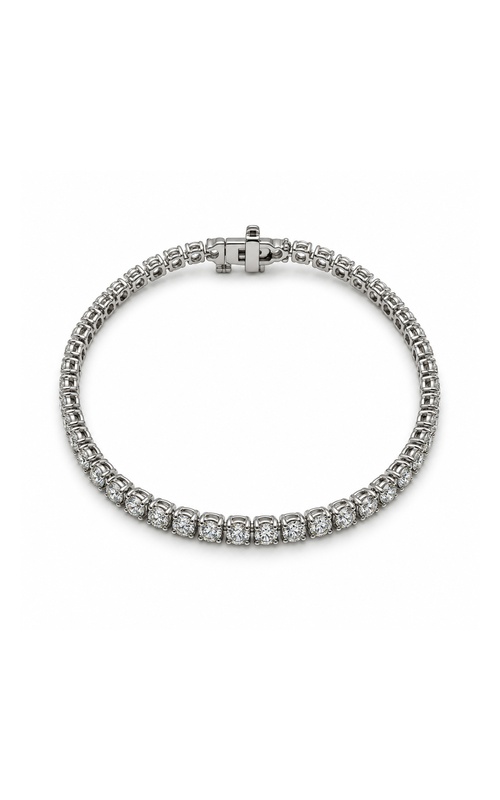 Albert's 14k White Gold 7ctw Round G-H SI1 Diamond Tennis Bracelet