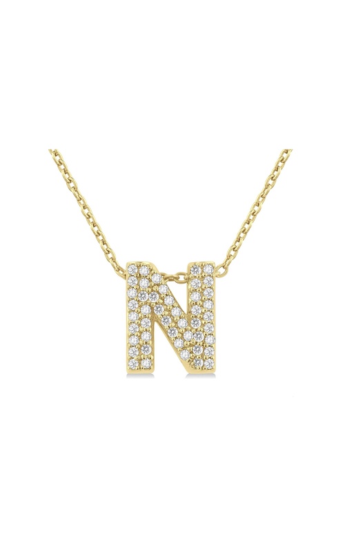 Albert's 10k Yellow Gold 18'' .15ctw Diamond Bubble ''N'' Necklace 924F8TSPDYG-N
