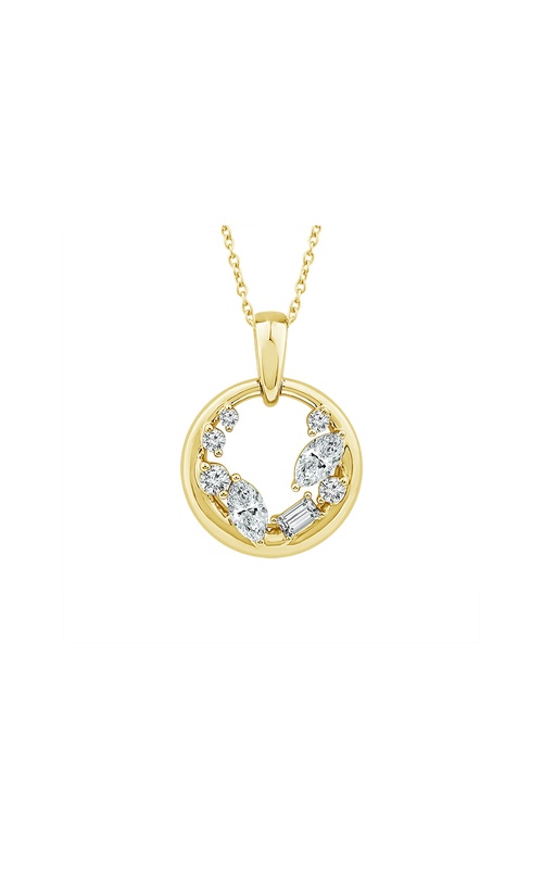 Albert's 14k Yellow Gold 1ctw Fancy Lab Grown Diamond Necklace SSPF1501K6Y4CC