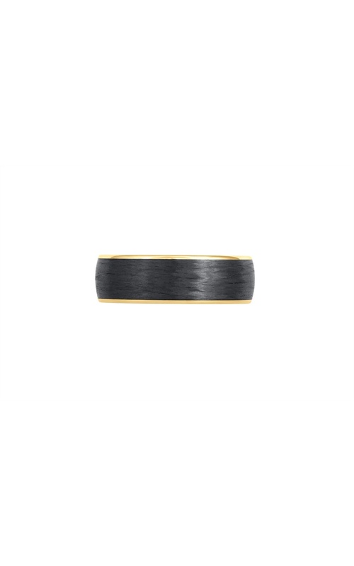 Verragio 14k Yellow Gold 7mm Carbon Fiber Wedding Band VWCF-301-7