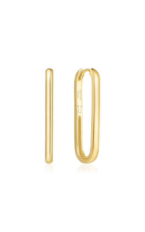 Ania Haie Sterling Silver Gold Plated Tube Hoop Earrings E062-07G