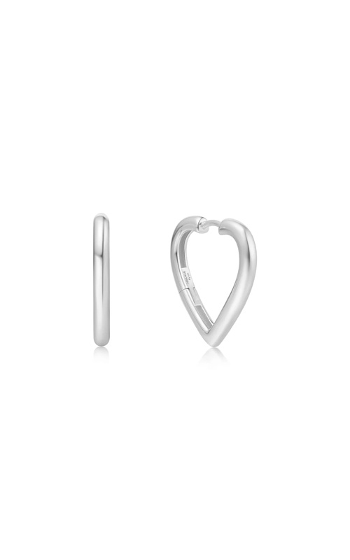 Ania Haie Sterling Silver Heart Hoop Earrings E064-03H