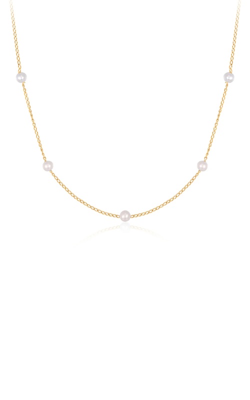 Aurelie Gi 14k Yellow Gold 16''-18'' Adjustable Pearl Station Necklace AGGN04901G-PL