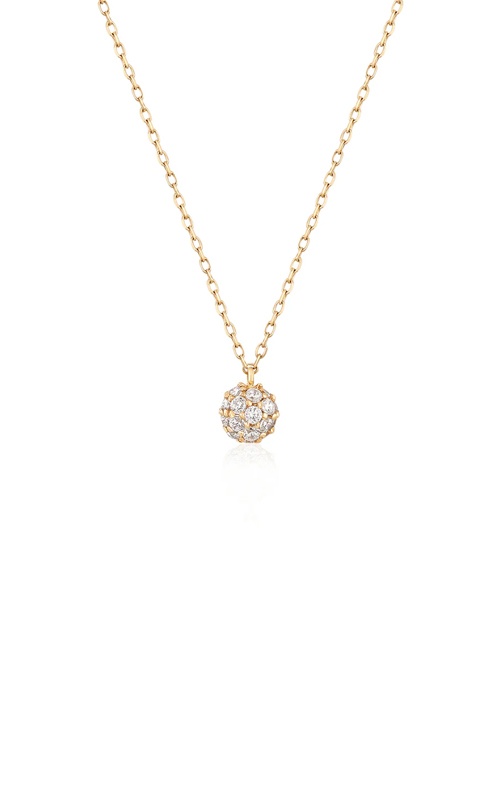 Aurelie Gi 14k Yellow Gold 16''-18'' .17ctw Lab Diamond Cluster Adjustable Necklace AGGN05102G-LGD