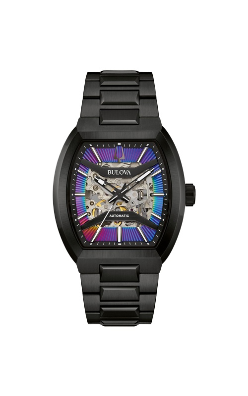 Bulova Men's Maquina Openworked 40mm Automatic Rainbow Dial Watch 98A320