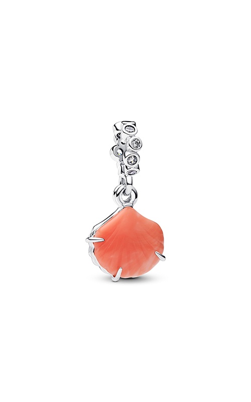 Pandora Coral-coloured Shell Double Dangle Charm 793821C01