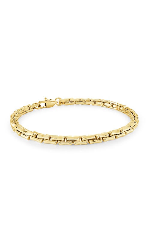 Italgem Stainless Steel Gold IP 8'' 5mm Bamboo Link Bracelet SMB765-8