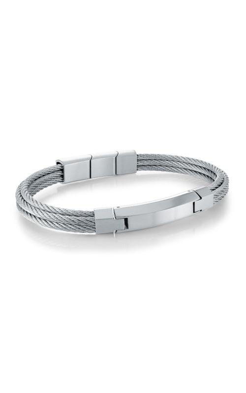 Italgem Stainless Steel 7.5+.5'' ID 5 Row Cable Bracelet SMBG188