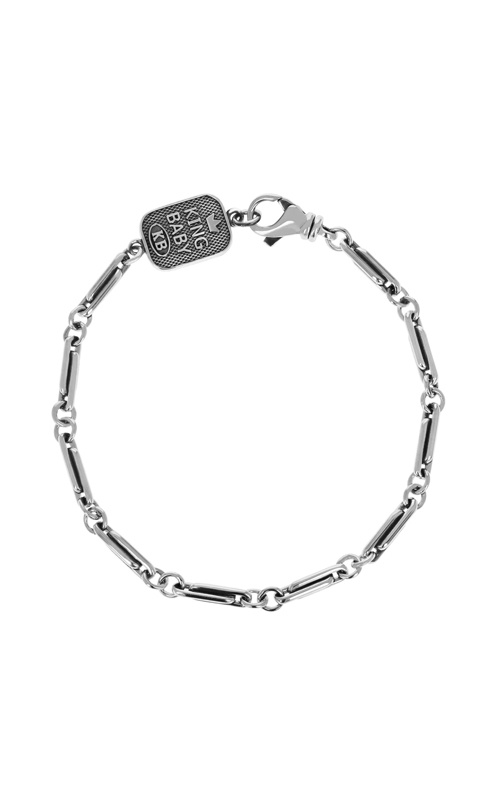 King Baby Sterling Silver 8.75'' Small Paperclip 13.5x3.5mm Bracelet K42-6301-8.75