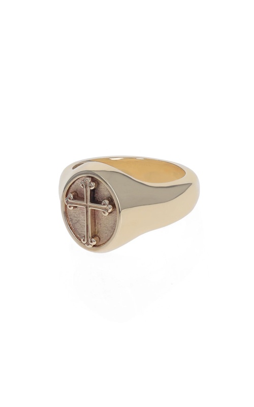 King Baby 10k Yellow Gold Traditional Cross Motif Ring - SIZE 10 - K20-7503G10K