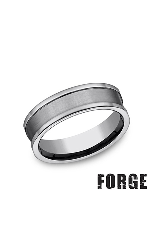 Benchmark Tungsten 7MM Flat Edge Satin Center Wedding Band CF67450TG10