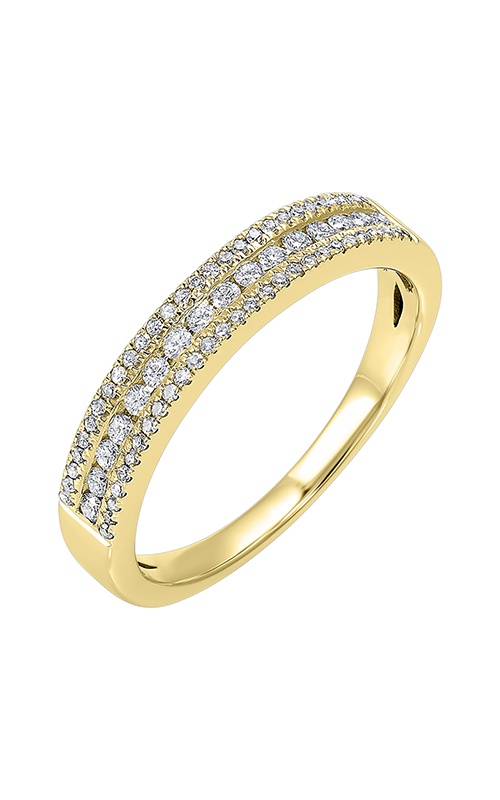 Albert’s 14K Yellow Gold 1/4CTW Three Row Diamond Wedding Band RG10650-4Y