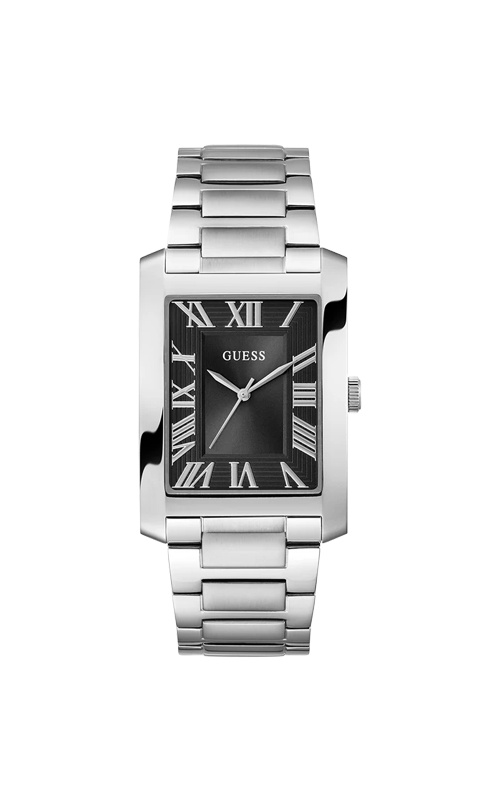 Guess Men's Clyde 33.7mm Tank Black Dial Watch GW0896G1