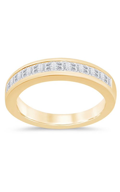 Albert's 14K Yellow Gold Channel Princess Cut Diamond Wedding Band 75116D-4Y-1/4-LS