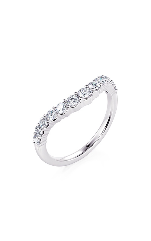 Albert's 14K White Gold .43CTW Curved Diamond Wedding Band B2262-14W