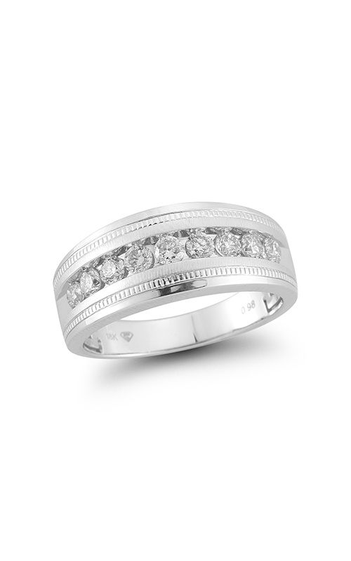 Albert's Men's 14K White Gold 1.00CTW Round Diamond Milgrain Wedding Band RB0251-N10PD9