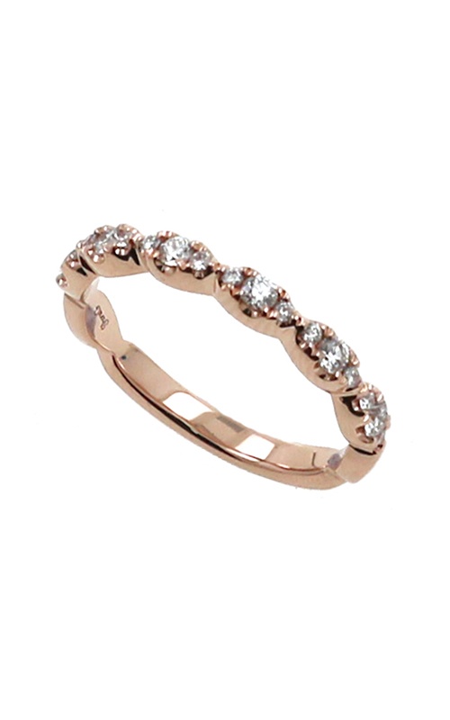 Albert's 14K Rose Gold .27CTW Round Vintage Diamond Wedding Band WB12016-R108A