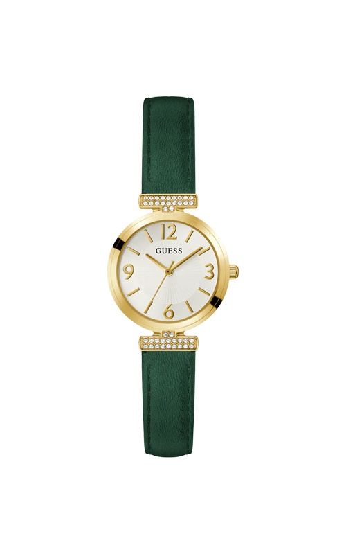 Guess Ladies' Array Gold Tone 28mm Silver Dial Watch GW0614L4