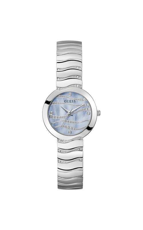 Guess Ladies' Laguna 30mm Blue Mother of Pearl Crystal Watch GW0871L1