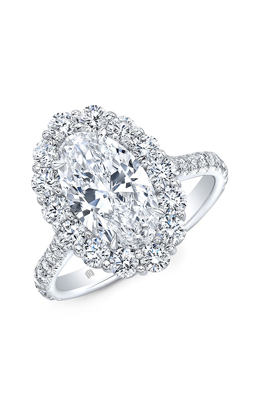 Rahaminov Diamond's 18k White Gold 3.23ctw Oval Diamond Engagement Ring M84-0003