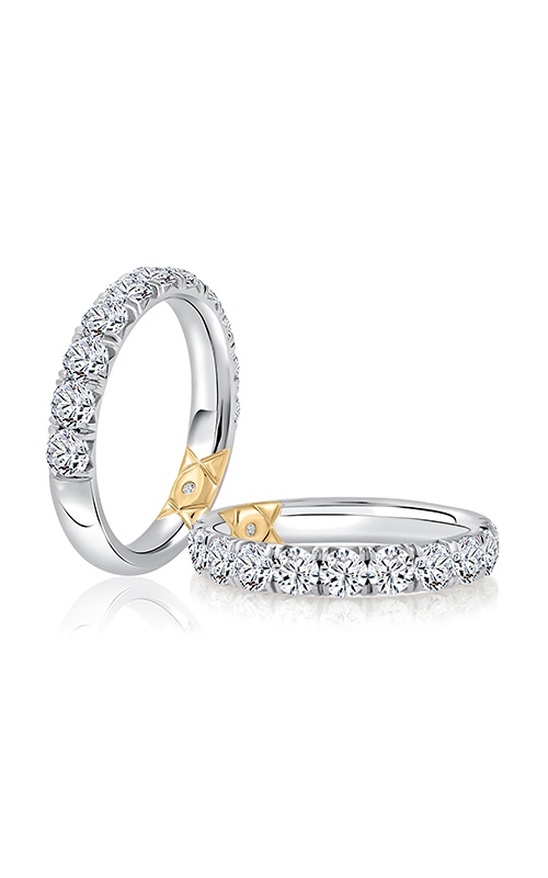 A. Jaffe Ladies Platinum 1.32CTW French Pave Wedding Band Size 6 MRCRD3365L/132