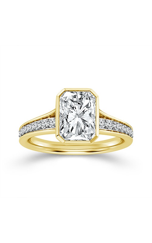 Alberts 14k Yellow Gold 2.09ra ESI1 Labgrown 1/4tw Round Shaped Diamond Engagement Ring EVRE-23572XA34Y4