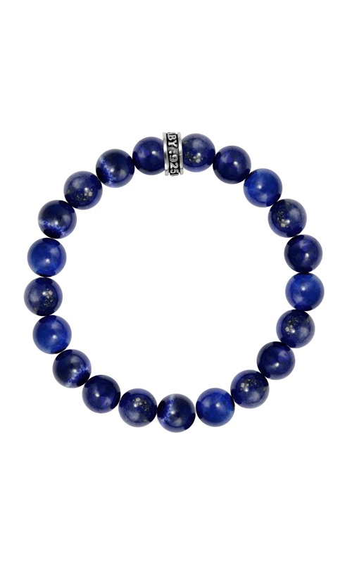 King Baby Sterling Silver 8.75'' 10mm Lapis Beaded Bracelet K40-5804-D