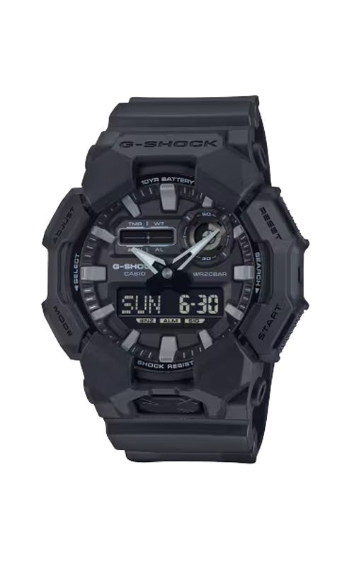 G-Shock Analog Digital GA-010 Series 55.1mm Black Watch GA010-1A1