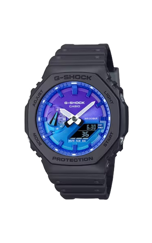 G-Shock Analog Digital 2100 Series 45.4mm Blue Flame Dial Watch GA2100FL-1