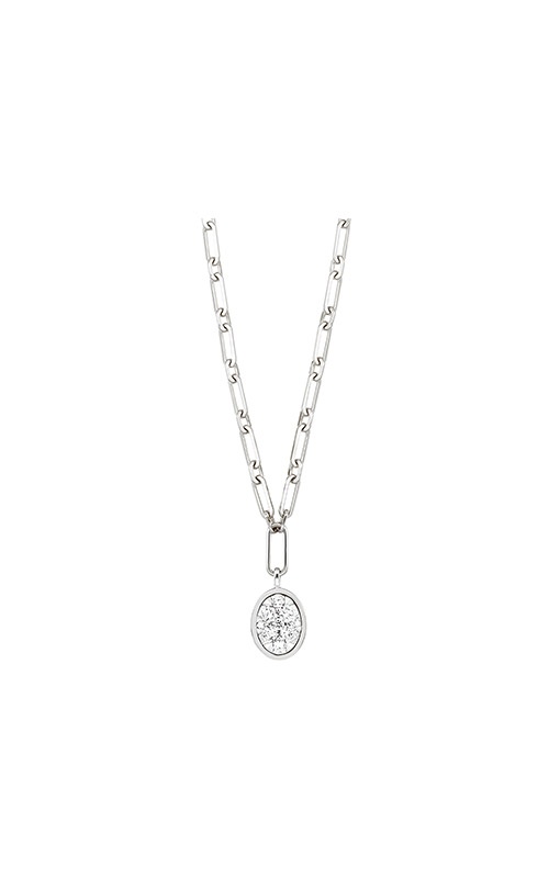 Albert's 14k White Gold 18'' 1/2ctw Diamond Cluster Pendant with 18'' Chain NK10282-4WC CO