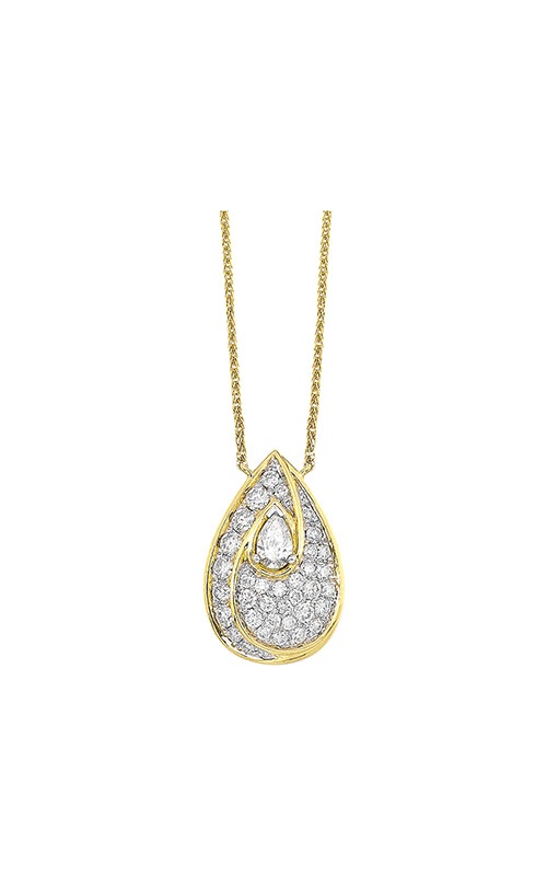 Albert's 14k Yellow Gold 18'' 3/4ctw Pear Shaped Diamond Pendant NK10469-4YC CO