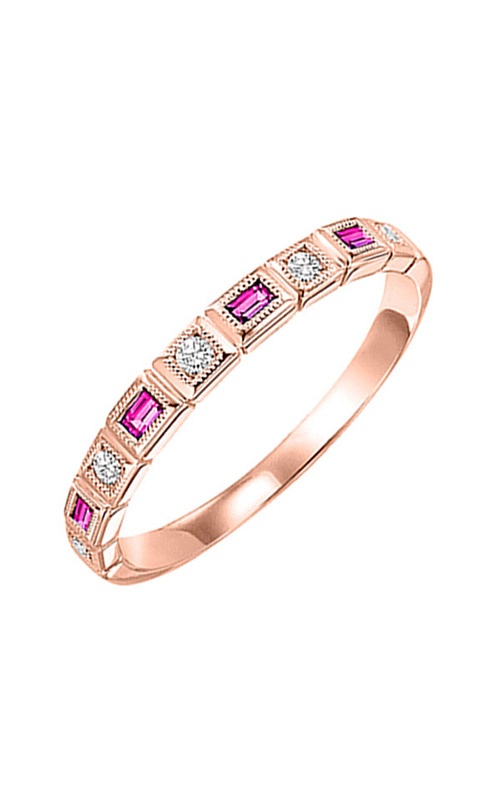 Alberts 10k Rose Gold 1/12ctw Diamond 1/7ctw Diamond Band FR1038-1PD CO
