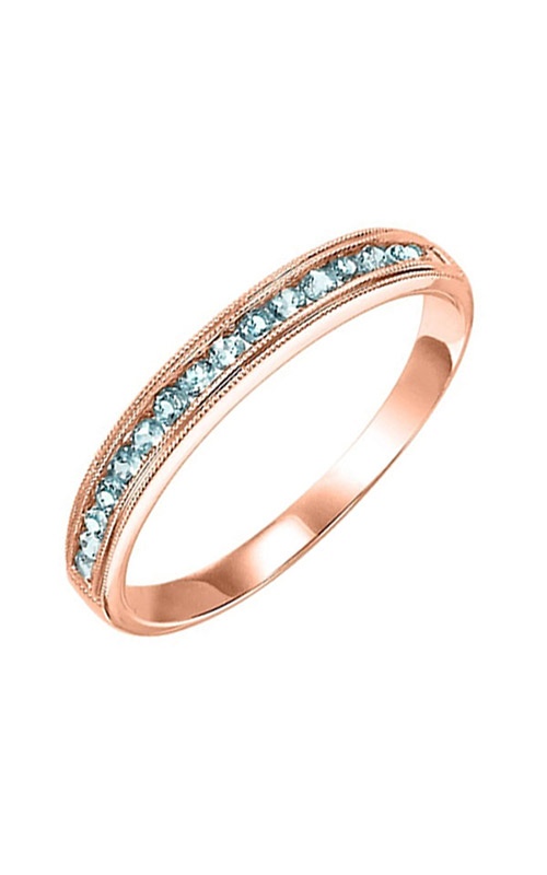 Alberts 14k Rose Gold 1/3ctw Blue Topaz Band FR1242-4P CO