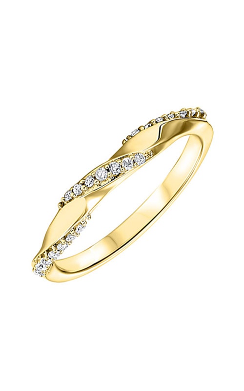 Alberts 10k Yellow Gold 1/8ctw Diamond Band RG10058-1YD