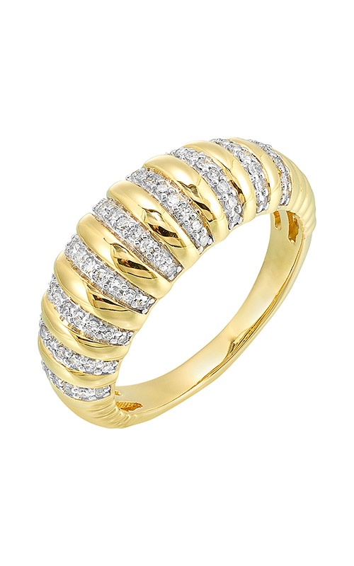 Alberts 10k Yellow Gold 1/4ctw Diamond Band RG14110-1YSC CO