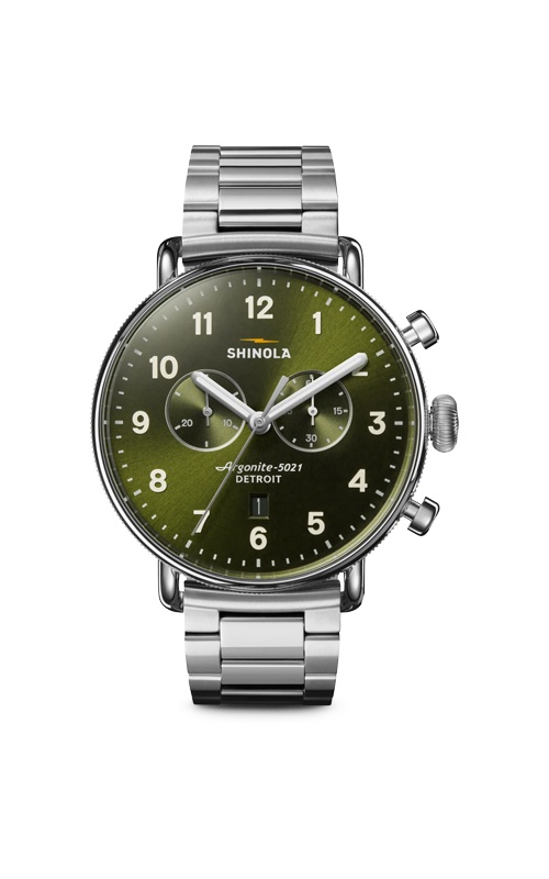 Shinola Men's Dark Olive Canfield Chronograph Watch S0120307531
