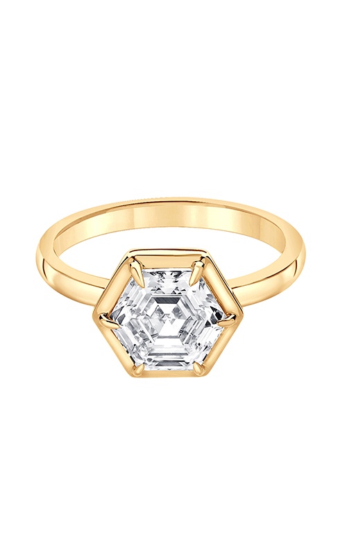 Albert's Ladies 14K Yellow Gold 2.06CT Hexagon Lab Diamond Solitaire Engagement Ring LGD-JOR5209-GY77