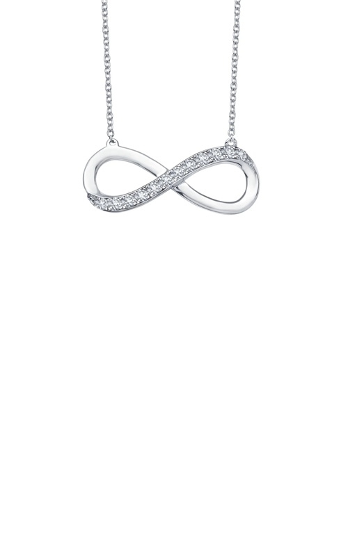 Lafonn Sterling Silver .24ctw Simulated Diamond Infinity Necklace with 18'' Chain N2013CLP18