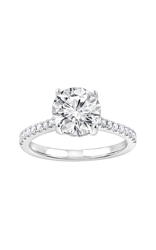Albert's 14K White Gold 2.00CT Round Lab Grown Diamond Center .20CTW Round Lab Diamond Side Melee Engagement Ring LGD-TXR02190A-GW3