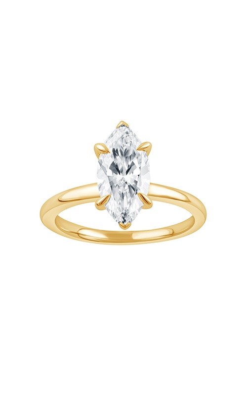 Albert's 14K Yellow Gold 2.01CT Marquise Lab Grown .03CTW Round Lab Grown Diamond Engagement Ring LGUDR04948M200-GY6
