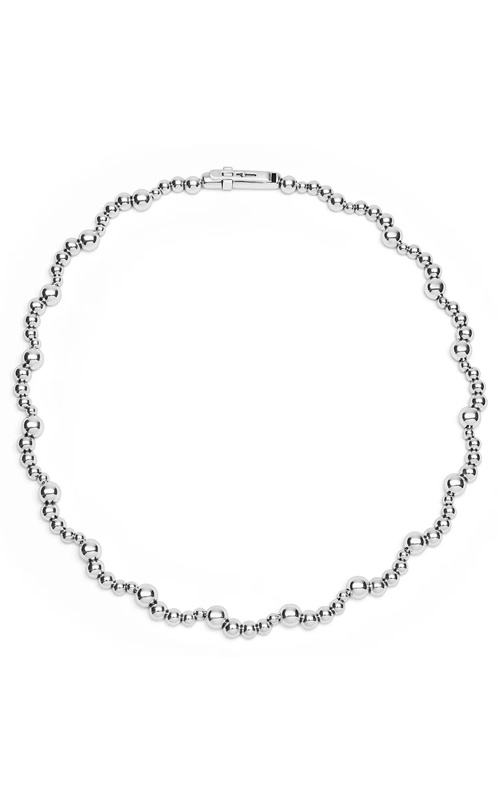 LAGOS Sterling Silver 16'' 8mm Caviar Bubbly Scalloped Necklace 04-81267-16